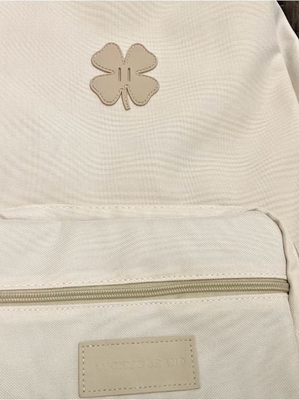 Lucky Brand Cream/Tan Clover Backpack - Picture 4 of 4